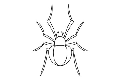 Black house spider icon, outline style