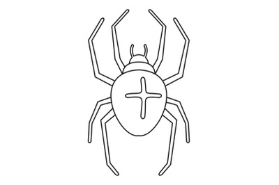 Cross spider icon, outline style