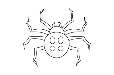 Garden spider icon, outline style