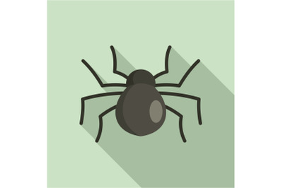 Female mouse spider icon, flat style