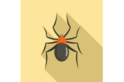 Male mouse spider icon, flat style