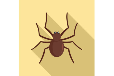 Grass spider icon, flat style