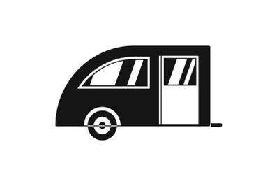 Camping trailer icon, simple style