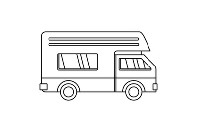 Motor house icon, outline style