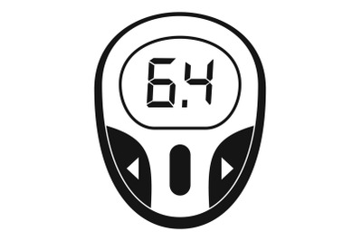 Glucose meter icon, simple style