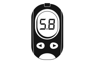 Blood glucose meter icon, simple style