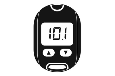 Home glucometer icon, simple style