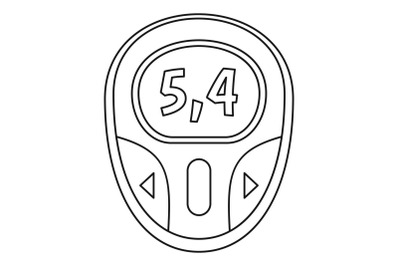 Blood glucose meter icon, outline style