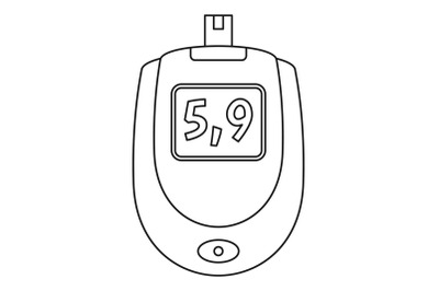 Blood glucose level icon, outline style