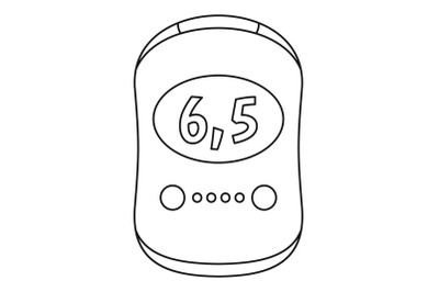 Modern glucose meter icon, outline style