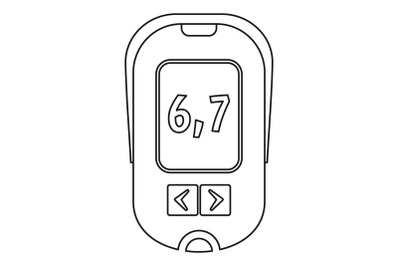 Glucometer icon, outline style