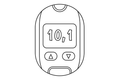 Home glucometer icon, outline style