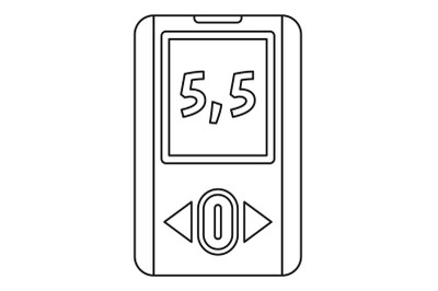 Blood glucometer icon, outline style