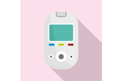 Glucometer tool icon, flat style