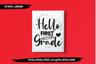 Hello First Grade SVG