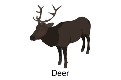 Deer icon, isometric style