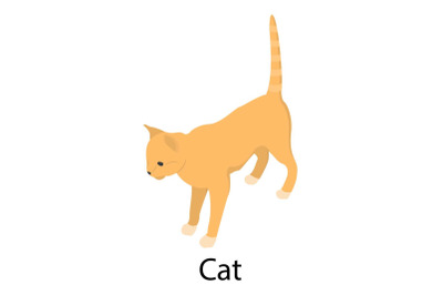 Cat icon, isometric style