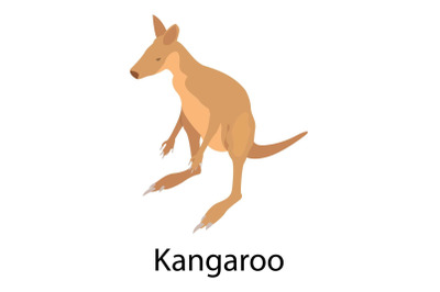 Kangaroo icon, isometric style