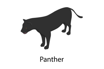 Panther icon, isometric style