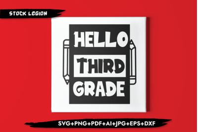 Hello Third Grade SVG