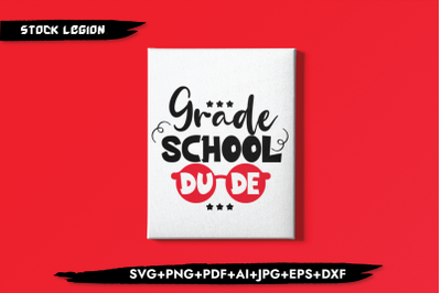 Grade School Dude SVG