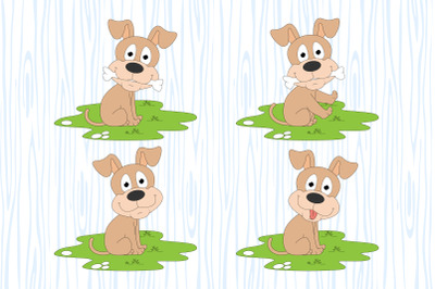 cute dog animal cartoon simple vector illustration