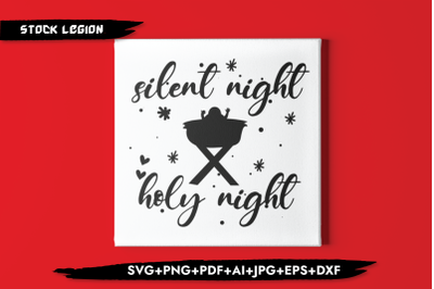 Silent Night Holy Night SVG