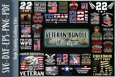 Veteran Bundle. 30 Designs