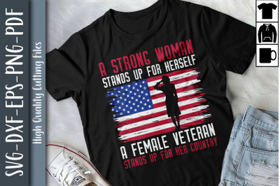 Female Veteran Stands Up For Her Country