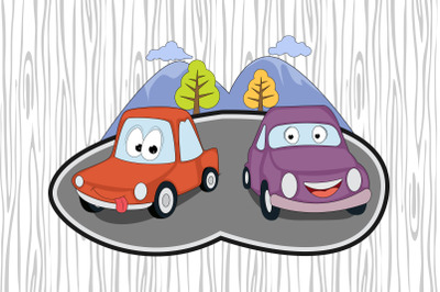 cute car cartoon vector illustration