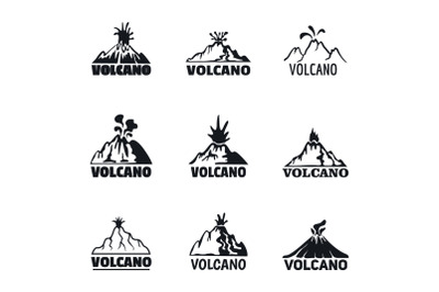 Electronic cigarette mod logo set, simple style