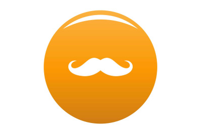 Italy mustache icon vector orange