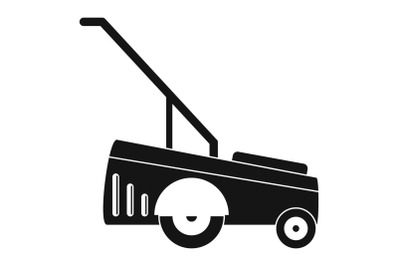 Motor grass cutter icon, simple style