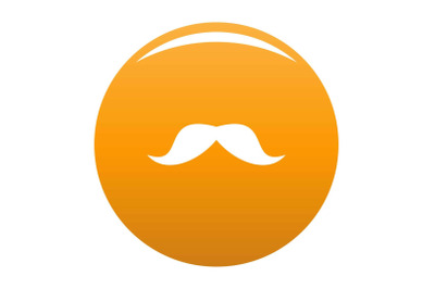 Norway mustache icon vector orange