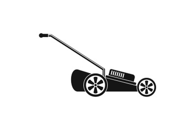 Grass cut machine icon, simple style