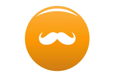 Germany mustache icon vector orange