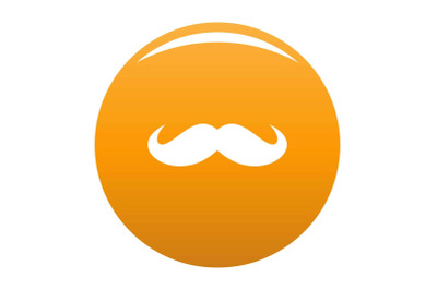 Russia mustache icon vector orange