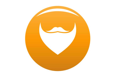 Triangular beard icon vector orange