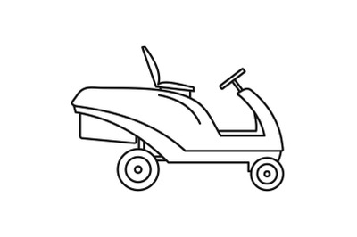 Grass cut truck icon, outline style