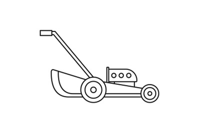 Petrol grass cut machine icon, outline style