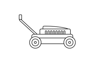 Hand grass cut icon, outline style