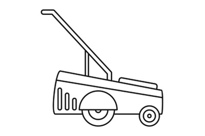 Motor grass cutter icon, outline style