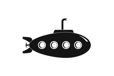 Submarine icon, simple style