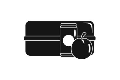 Apple cola box icon, simple style