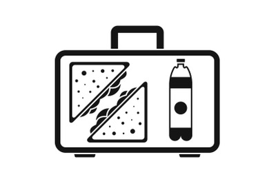 Handbag lunch icon, simple style