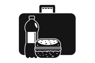 Business lunch icon, simple style