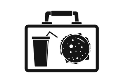 Lunch bag icon, simple style