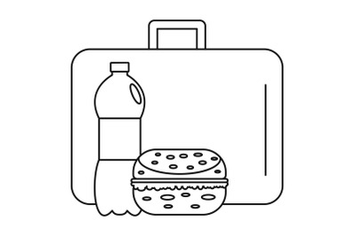 Business lunch icon, outline style