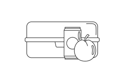 Apple cola box icon, outline style