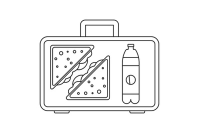 Handbag lunch icon, outline style